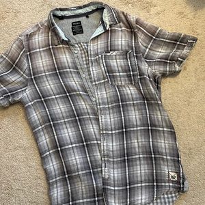 Buffalo David Bitton Gray Plaid Button Down Shirt